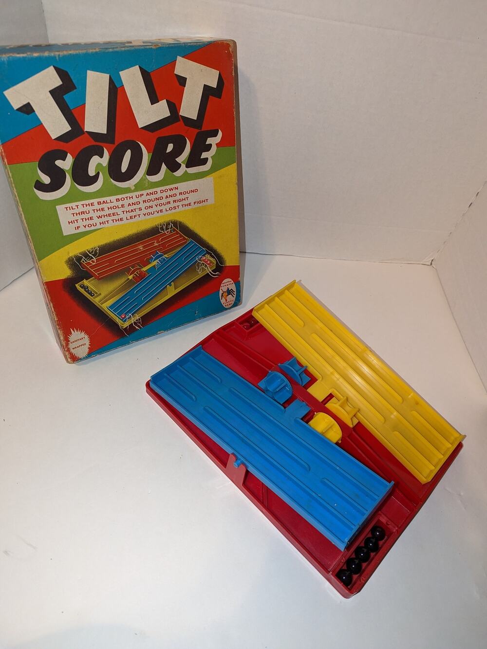Vintage 1964 Schaper Tilt Score Family Game Rare Complete